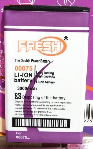 BATERAI FRESH DOBLE POWER MITO A18 3000 MAH